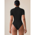 Women's Summer Ribbed Short Sleeve Zip Up Bodysuit, Slim Fit Jumpsuit, Layering Top & Outerwear Women's Summer Ribbed Short Sleeve Zip Up Bodysuit, Slim Fit Jumpsuit, Layering Top & Outerwear