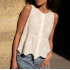 Summer French Style Heavy Embroidered Hollow Lace Sleeveless 100% Cotton Tank Top Summer French Style Heavy Embroidered Hollow Lace Sleeveless 100% Cotton Tank Top