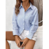 Women's Summer Long Sleeve Shirt, Elegant Commuter Blouse with Lace Spliced Flared Cuffs, Luxury High-End Style Women's Summer Long Sleeve Shirt, Elegant Commuter Blouse with Lace Spliced Flared Cuffs, Luxury High-End Style