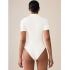 Women's Summer Ribbed Short Sleeve Zip Up Bodysuit, Slim Fit Jumpsuit, Layering Top & Outerwear Women's Summer Ribbed Short Sleeve Zip Up Bodysuit, Slim Fit Jumpsuit, Layering Top & Outerwear