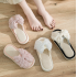 Bow Cotton Linen Indoor Slides for Women, Summer Home Slippers Bow Cotton Linen Indoor Slides for Women, Summer Home Slippers