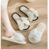 Bow Cotton Linen Indoor Slides for Women, Summer Home Slippers Bow Cotton Linen Indoor Slides for Women, Summer Home Slippers