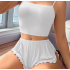 Ribbed Cami Shorts Pajama Set Women, Sexy Outdoor Loungewear Two Piece Suit Ribbed Cami Shorts Pajama Set Women, Sexy Outdoor Loungewear Two Piece Suit
