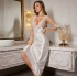 Women's Elegant Slim Long Sleep Dress, Sexy Lace Trim Cami Nightgown, Luxury Night Style