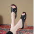 Large Size Wedge Heel Mom Sandals with Stitching Detail Large Size Wedge Heel Mom Sandals with Stitching Detail