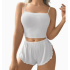 Ribbed Cami Shorts Pajama Set Women, Sexy Outdoor Loungewear Two Piece Suit Ribbed Cami Shorts Pajama Set Women, Sexy Outdoor Loungewear Two Piece Suit