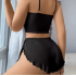 Ribbed Cami Shorts Pajama Set Women, Sexy Outdoor Loungewear Two Piece Suit Ribbed Cami Shorts Pajama Set Women, Sexy Outdoor Loungewear Two Piece Suit